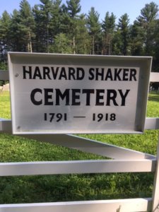 Harvard Shaker Cemetery Sign